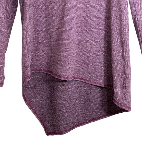 Splendid Women Size L Active Fitted Top Long Sleeves Round Neck Uneven Hi-Lo Hem - Picture 5 of 14